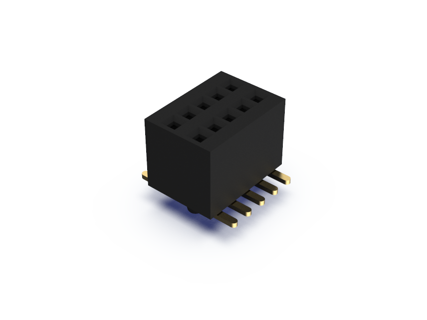 0.8mmx1.2mm Dual row, Surface mount Socket (Female)