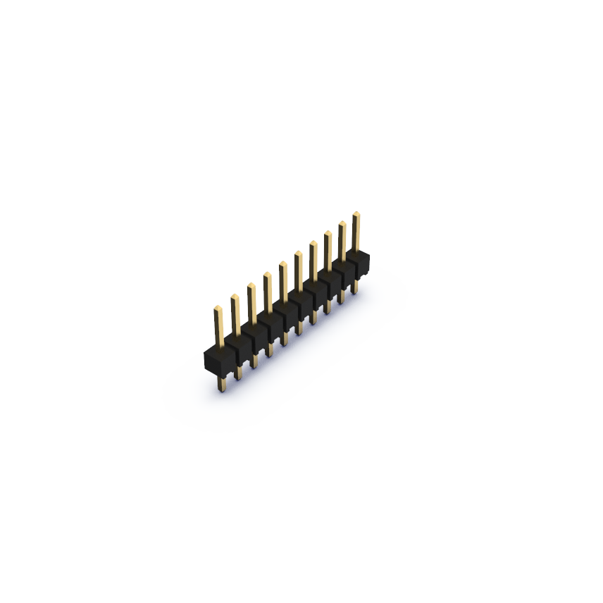 2.54mm Single row, Thru hole SMT compatible Header (Male)