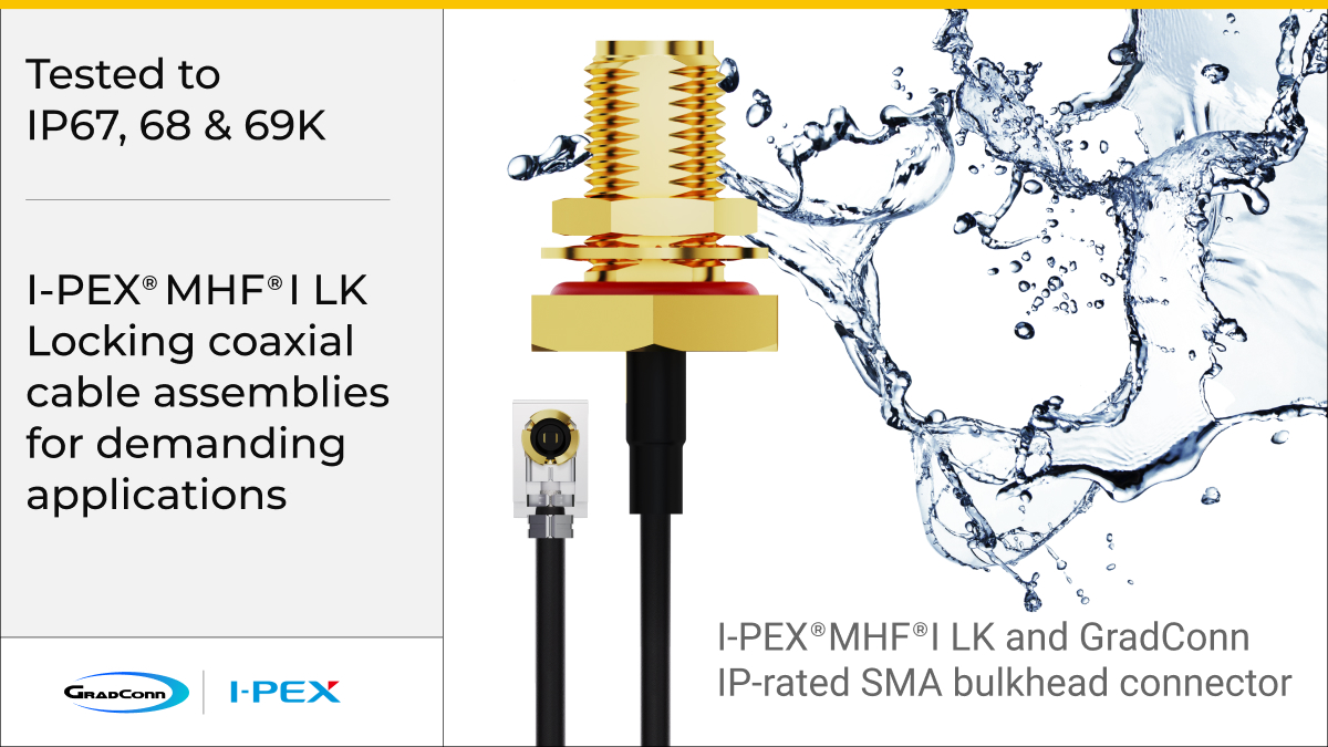 Secure PCB to IP67/68/69K SMA Coaxial Connections