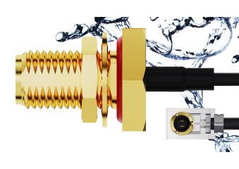  Secure MHF® 1LK Micro Connectors with Integrated Locking Mechanism for Use with IP67/IP68/IP69K SMA Coaxial Cable Assemblies